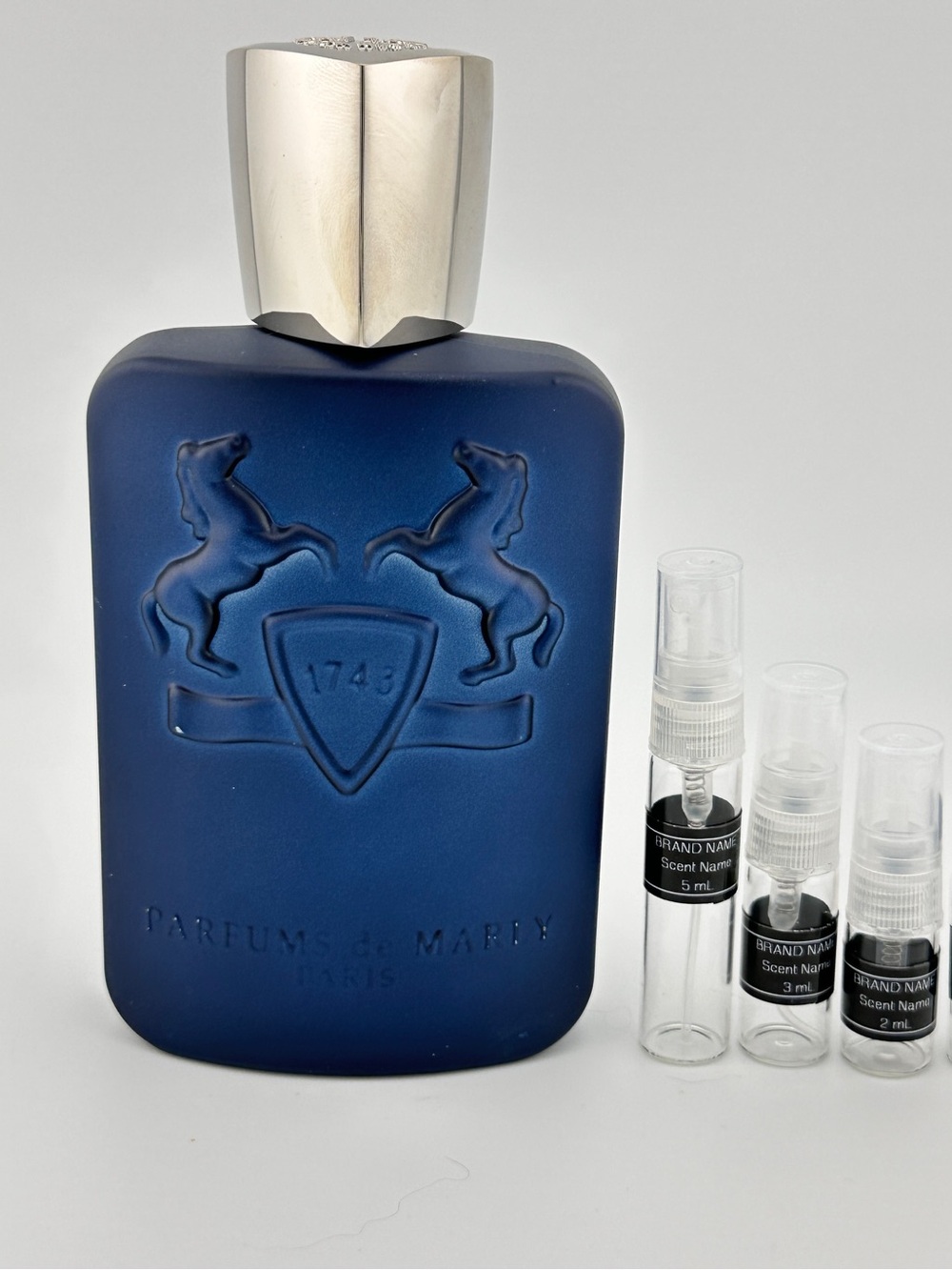 One (1) 3mL Sample of “PDM” - Layton EDP Decanted into a New Glass Atomizer